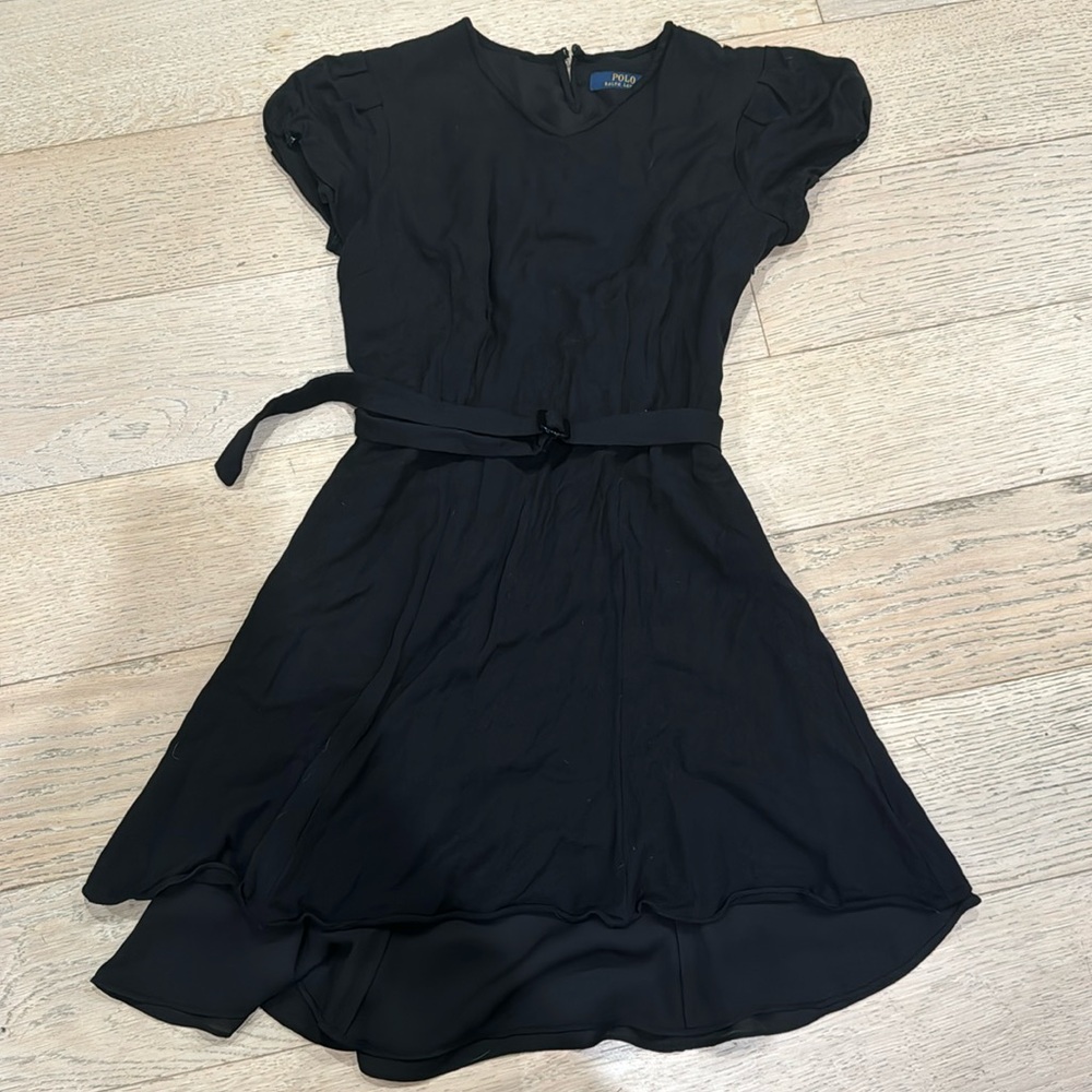 Black belted polo Ralph Lauren short sleeve dress 2 LBD